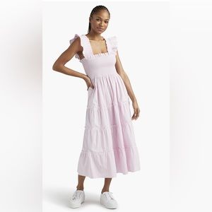 Hill House Nap Dress - pink and white stripe, size small